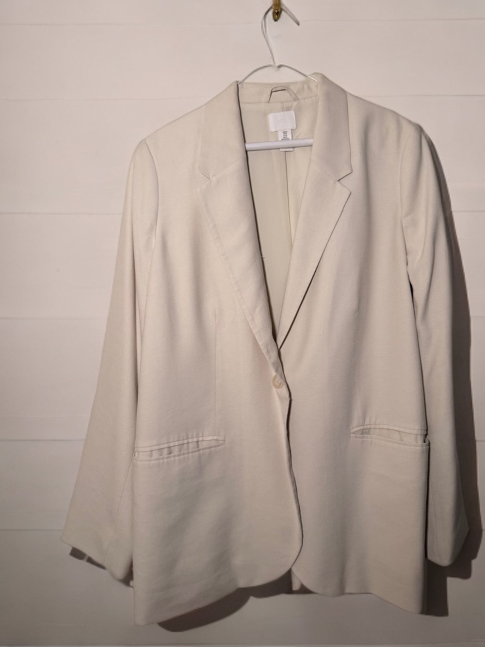 H&M Cream Single-Button Women's Blazer